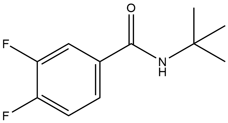 N-(1,1-Dimethylethyl)-3,4-difluorobenzamide Structural