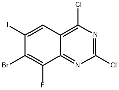 Quinazoline, 7-bromo-2,4-dichloro-8-fluoro-6-iodo- Structural