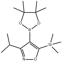 Isoxazole, 3-(1-methylethyl)-4-(4,4,5,5-tetramethyl-1,3,2-dioxaborolan-2-yl)-5-(trimethylsilyl)- Structural