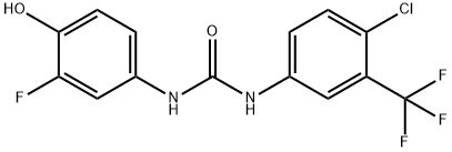 Urea, N-[4-chloro-3-(trifluoromethyl)phenyl]-N'-(3-fluoro-4-hydroxyphenyl)- Structural