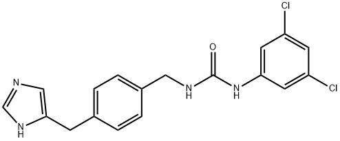 Urea, N-(3,5-dichlorophenyl)-N'-[[4-(1H-imidazol-5-ylmethyl)phenyl]methyl]- Structural