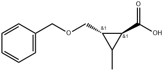 rel-(1R,3R)-2-Methyl-3-[(phenylmethoxy)methyl]cyclopropanecarboxylic acid Structural