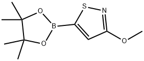 Isothiazole, 3-methoxy-5-(4,4,5,5-tetramethyl-1,3,2-dioxaborolan-2-yl)- Structural