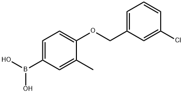 Boronic acid, B-[4-[(3-chlorophenyl)methoxy]-3-methylphenyl]- Structural