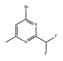 Pyrimidine, 4-bromo-2-(difluoromethyl)-6-methyl- Structural