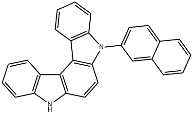 Indolo[2,3-c]carbazole, 5,8-dihydro-5-(2-naphthalenyl)- Structural