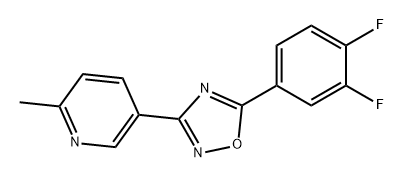 Pyridine, 5-[5-(3,4-difluorophenyl)-1,2,4-oxadiazol-3-yl]-2-methyl- Structural