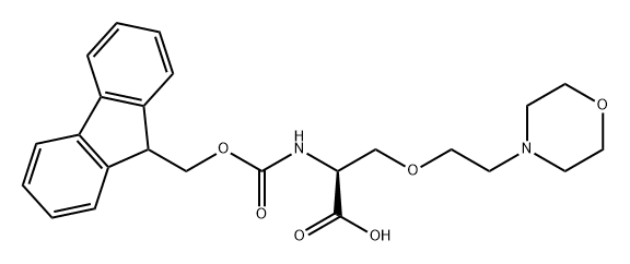 L-Serine, N-[(9H-fluoren-9-ylmethoxy)carbonyl]-O-[2-(4-morpholinyl)ethyl]- Structural