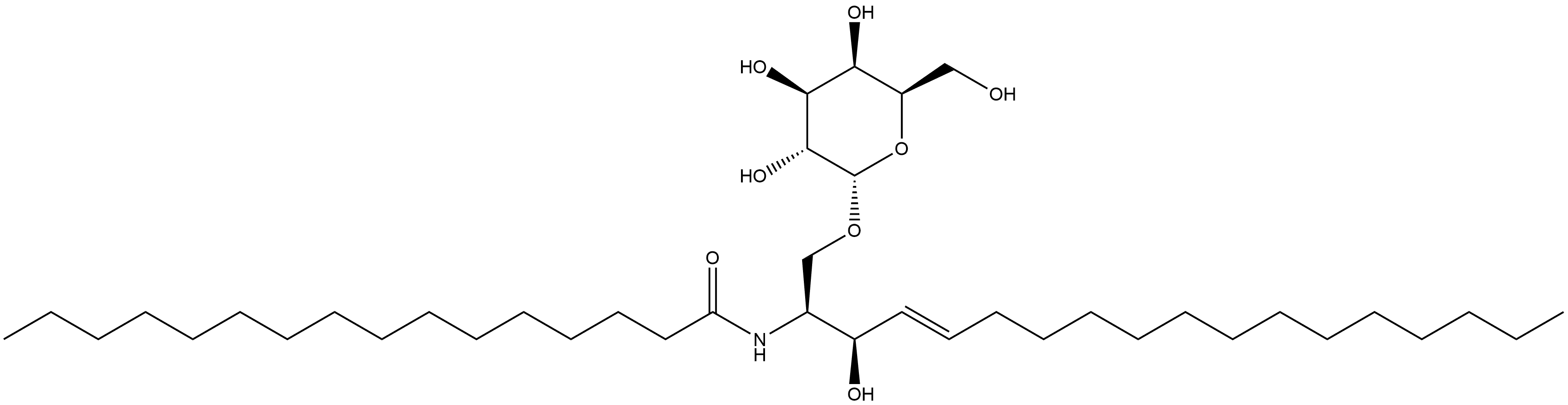 Hexadecanamide, N-[(1S,2R,3E)-1-[(α-D-galactopyranosyloxy)methyl]-2-hydroxy-3-heptadecen-1-yl]- Structural