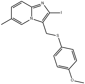 Imidazo[1,2-a]pyridine, 2-iodo-3-[[(4-methoxyphenyl)thio]methyl]-6-methyl- Structural