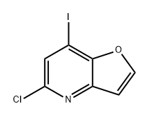 Furo[3,2-b]pyridine, 5-chloro-7-iodo- Structural