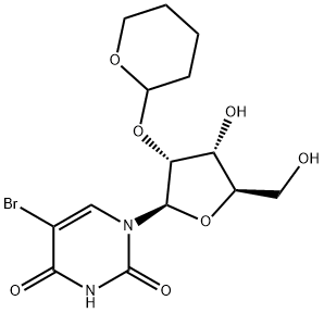 Uridine, 5-bromo-2'-O-(tetrahydro-2H-pyran-2-yl)- (9CI) Structural