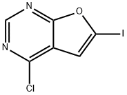 Furo[2,3-d]pyrimidine, 4-chloro-6-iodo- Structural