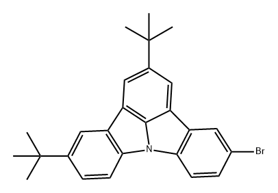 Indolo[3,2,1-jk]carbazole, 5-bromo-2,11-bis(1,1-dimethylethyl)- Structural