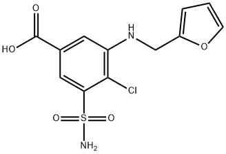 Benzoic acid, 3-(aminosulfonyl)-4-chloro-5-[(2-furanylmethyl)amino]- Structural