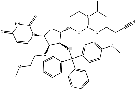 Uridine, 3'-?deoxy-?2'-?O-?(2-?methoxyethyl)?-?3'-?[[(4-?methoxyphenyl)?diphenylmethyl]?amino]?-?, 5'-?[2-?cyanoethyl N,?N-?bis(1-?methylethyl)?phosphoramidite]