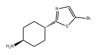 Cyclohexanamine, 4-(5-bromo-2-thiazolyl)-, trans- Structural