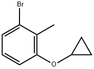 Benzene, 1-bromo-3-(cyclopropyloxy)-2-methyl- Structural