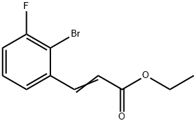 Ethyl 3-(2-bromo-3-fluorophenyl)-2-propenoate Structural
