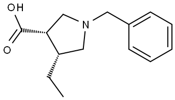 rel-(3R,4S)-4-Ethyl-1-(phenylmethyl)-3-pyrrolidinecarboxylic acid Structural