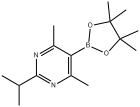 Pyrimidine, 4,6-dimethyl-2-(1-methylethyl)-5-(4,4,5,5-tetramethyl-1,3,2-dioxaborolan-2-yl)- Structural