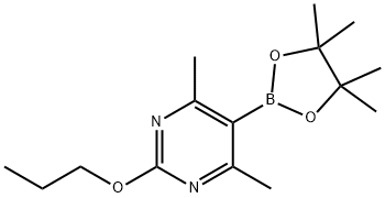 Pyrimidine, 4,6-dimethyl-2-propoxy-5-(4,4,5,5-tetramethyl-1,3,2-dioxaborolan-2-yl)- Structural