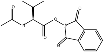 Valine, N-acetyl-, 1,3-dihydro-1,3-dioxo-2H-isoindol-2-yl ester Structural