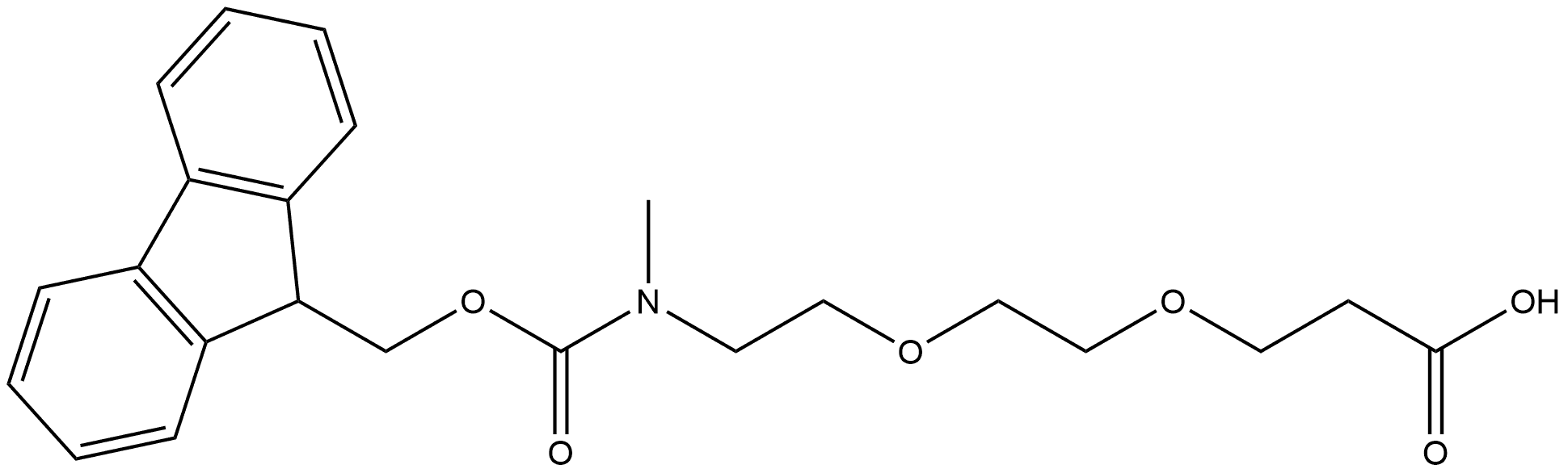 Fmoc-NMe-PEG2-acid Structural