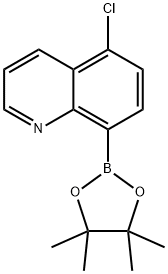 Quinoline, 5-chloro-8-(4,4,5,5-tetramethyl-1,3,2-dioxaborolan-2-yl)- Structural