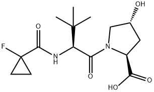 L-Proline, N-[(1-fluorocyclopropyl)carbonyl]-3-methyl-L-valyl-4-hydroxy-, (4R)- Structural