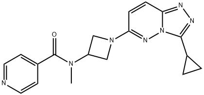 N-[1-(3-Cyclopropyl-1,2,4-triazolo[4,3-b]pyridazin-6-yl)-3-azetidinyl]-N-methyl-4-pyridinecarboxamide Structural