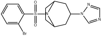 8-[(2-Bromophenyl)sulfonyl]-3-(1H-1,2,4-triazol-1-yl)-8-azabicyclo[3.2.1]octane Structural