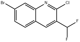 Quinoline, 7-bromo-2-chloro-3-(difluoromethyl)- Structural