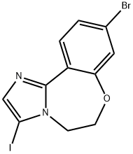 Imidazo[1,2-d][1,4]benzoxazepine, 9-bromo-5,6-dihydro-3-iodo- Structural