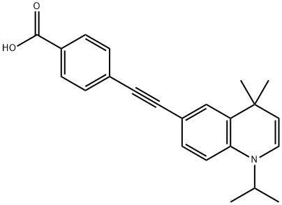 Benzoic acid, 4-[2-[1,4-dihydro-4,4-dimethyl-1-(1-methylethyl)-6-quinolinyl]ethynyl]- Structural