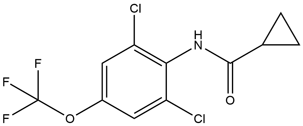 N-[2,6-Dichloro-4-(trifluoromethoxy)phenyl]cyclopropanecarboxamide Structural