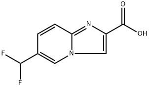 Imidazo[1,2-a]pyridine-2-carboxylic acid, 6-(difluoromethyl)- Structural