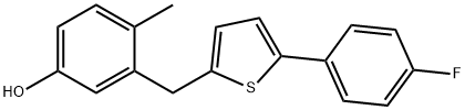 Phenol, 3-[[5-(4-fluorophenyl)-2-thienyl]methyl]-4-methyl- Structural