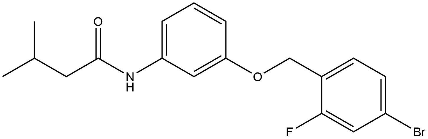 N-[3-[(4-Bromo-2-fluorophenyl)methoxy]phenyl]-3-methylbutanamide Structural