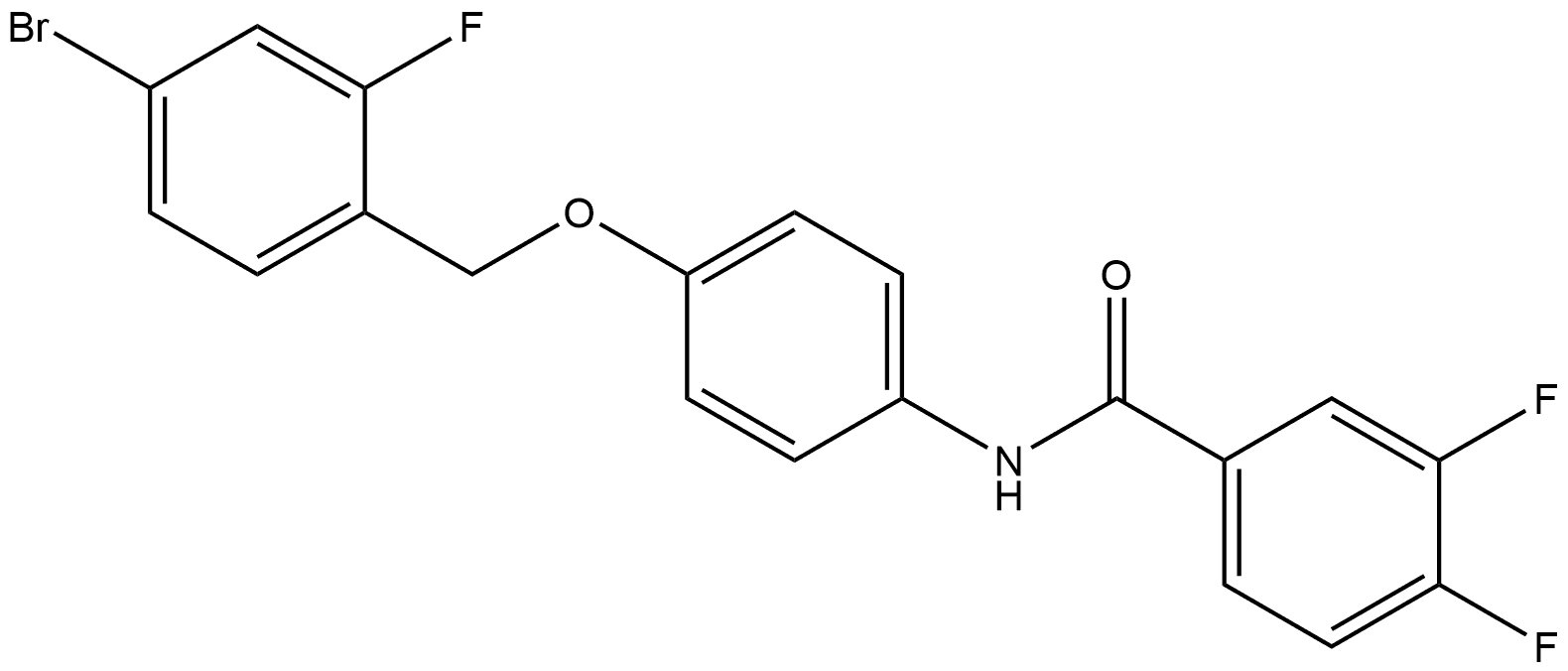 N-[4-[(4-Bromo-2-fluorophenyl)methoxy]phenyl]-3,4-difluorobenzamide Structural