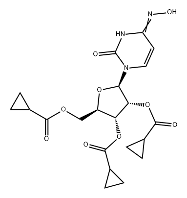 Uridine, 4-oxime, 2',3',5'-tricyclopropanecarboxylate Structural