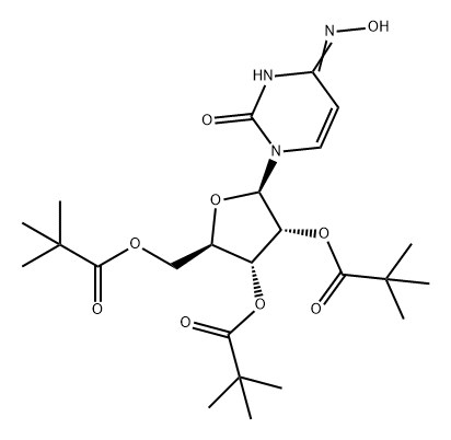 Uridine, 4-oxime, 2',3',5'-tris(2,2-dimethylpropanoate) Structural