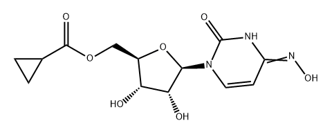 Uridine, 4-oxime, 5'-cyclopropanecarboxylate Structural