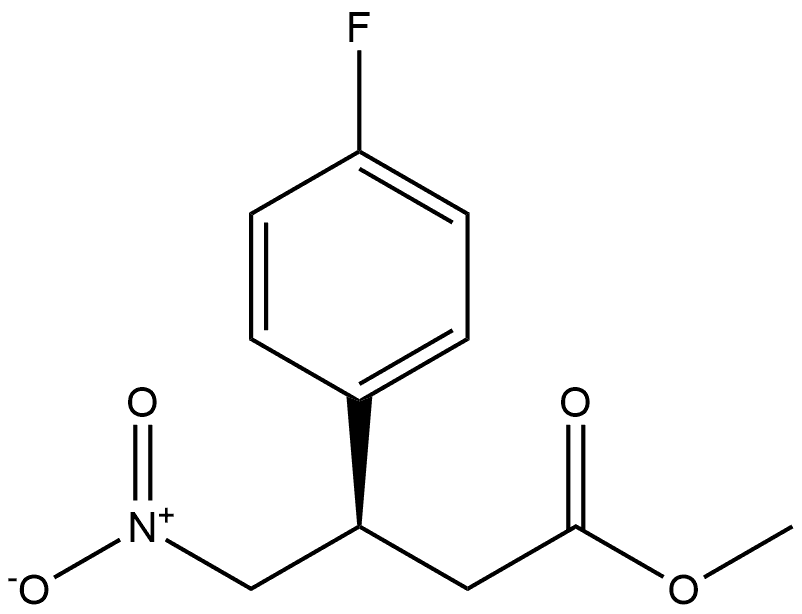 Benzenepropanoic acid, 4-fluoro-β-(nitromethyl)-, methyl ester, (βR)- Structural