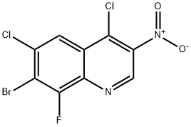 Quinoline, 7-bromo-4,6-dichloro-8-fluoro-3-nitro- Structural