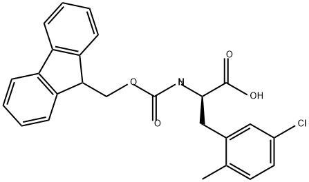 N-Fmoc-5-chloro-2-methyl-D-phenylalanine Structural