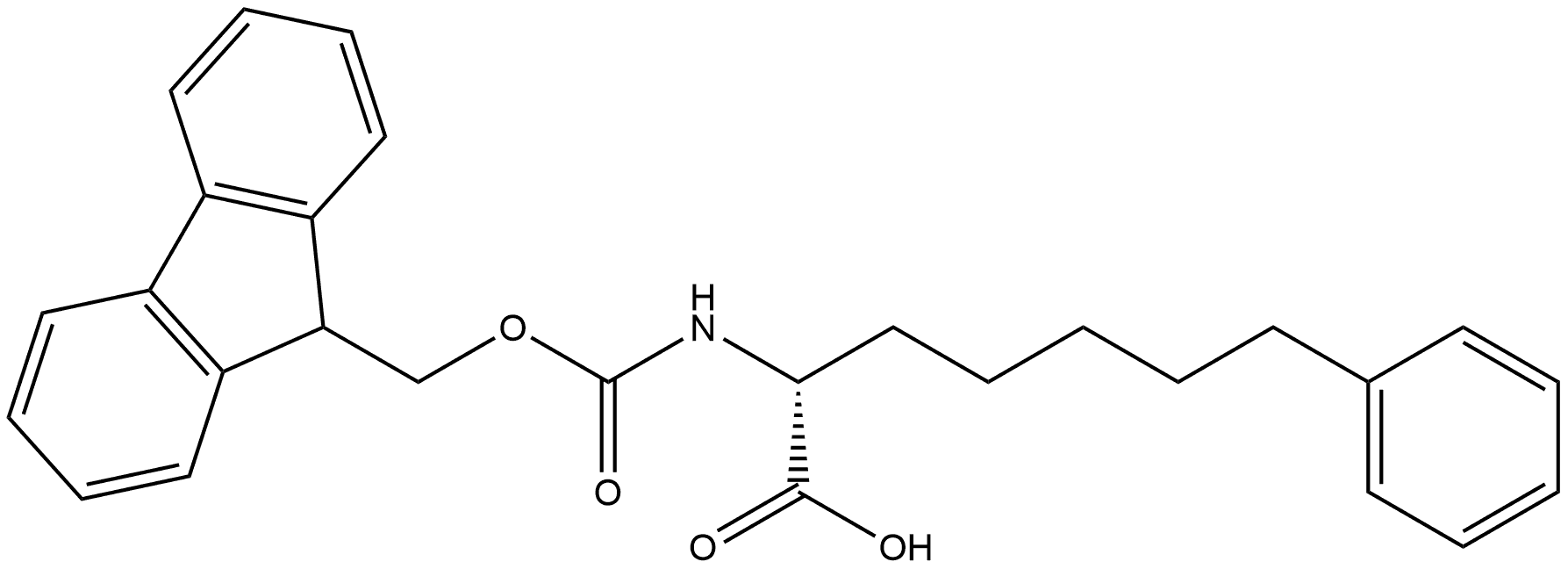 Benzeneheptanoic acid, α-[[(9H-fluoren-9-ylmethoxy)carbonyl]amino]-, (αR)- Structural