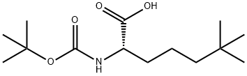 Heptanoic acid, 2-[[(1,1-dimethylethoxy)carbonyl]amino]-6,6-dimethyl-, (2S)- Structural