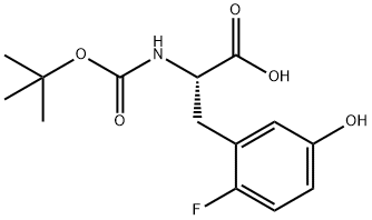 L-Phenylalanine, N-[(1,1-dimethylethoxy)carbonyl]-2-fluoro-5-hydroxy- Structural