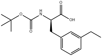 D-Phenylalanine, N-[(1,1-dimethylethoxy)carbonyl]-3-ethyl- Structural